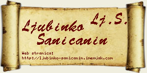 Ljubinko Saničanin vizit kartica